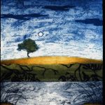 Clair de lune, collagraphie, 63 x 48 cm