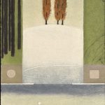 Arbres hivernaux IV, collagraphy, 56 x 37,5 cm