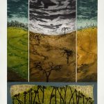 Lamentations de la forêt, collagraphie, 110 x 76 cm