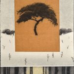 D'hiver, collagraphie, chine-collé, 56 x 37,5 cm