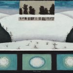 Conte d'hiver, collagraphie, chine-collé, 56 x 76 cm